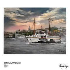 İstanbul Vapuru, yağlı boya resim