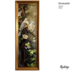 Kanaryalar, yağlı boya resim