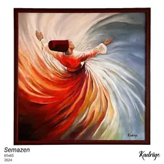 Semazen, yağlı boya resim